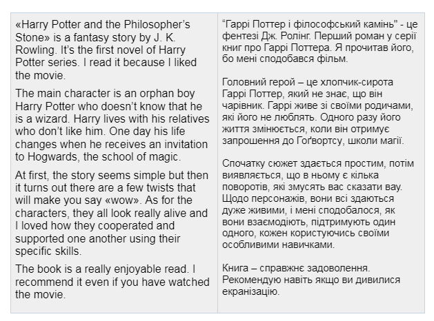 як говорити про книжки англійською